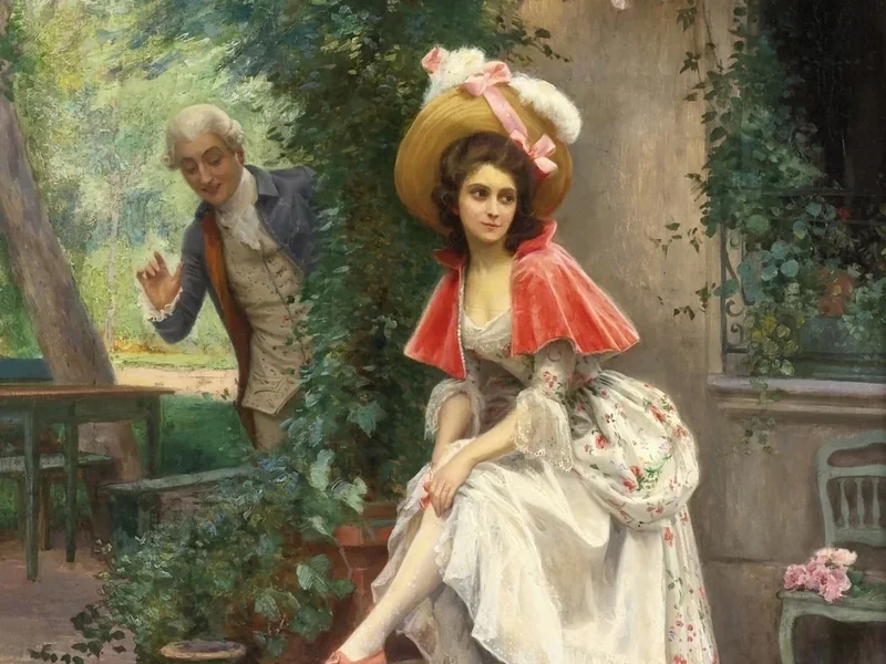 1856-Jules Girardet - Una caviglia finemente tornita